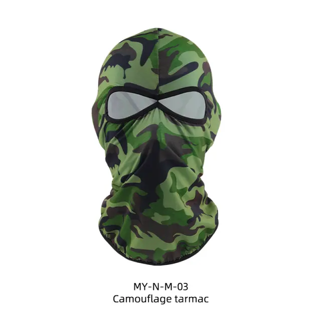 Ghetto Helmet Liner Balaclava Camouflage 2 Hole Unisex Green