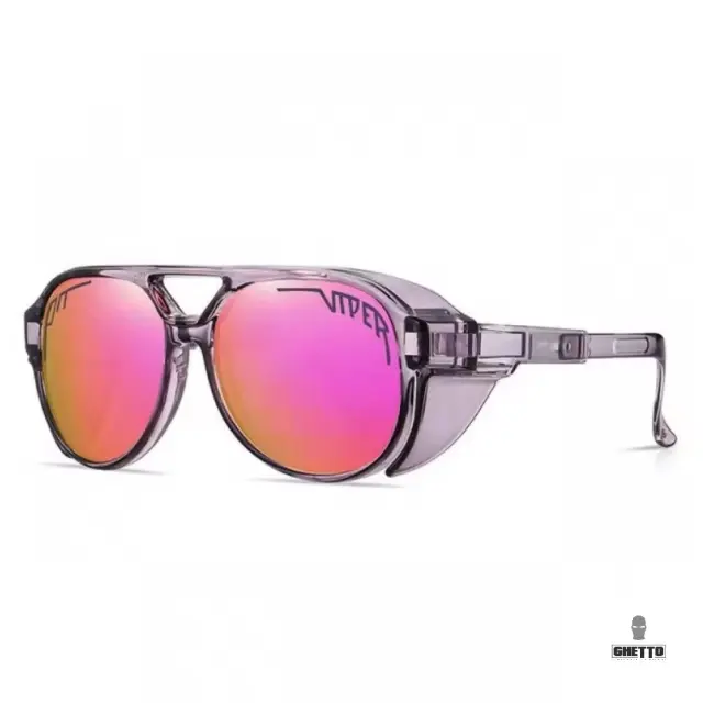 Ghetto Viper Pit G Sport Round Sunglasses Purple Color Frame
