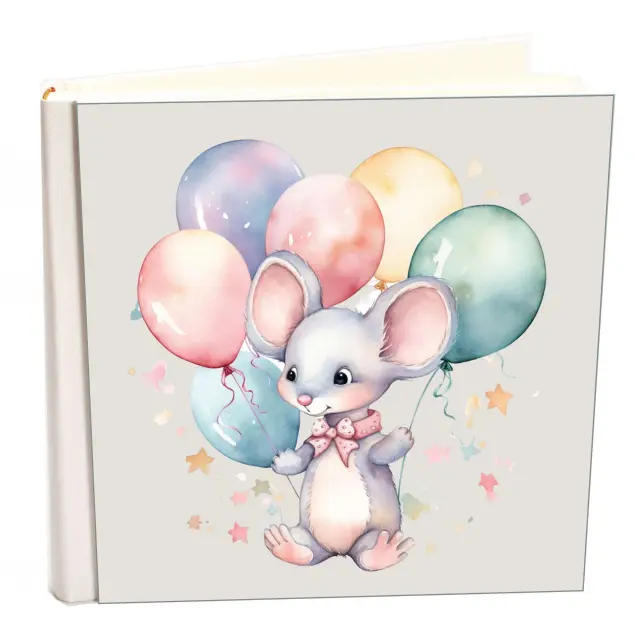 Άλμπουμ my album mouse 02 boho style με ριζόχαρτο 35x35cm και κουτί άλμπουμ