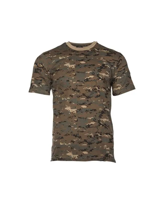 Mil-Tec Digital Woodland T-Shirt-Μπλούζα Παραλλαγής για Τακτική-Καθημερινή Χρήση - DIGITAL WOODLAND CAMO