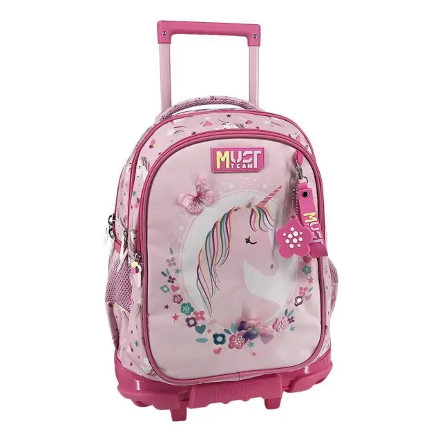 Must Σχολική Τσάντα Τρόλεϊ Δημοτικού 3 θήκες Pink Unicorn (000587628)