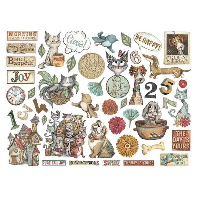 Die Cuts Stamperia, Furry Friends 2