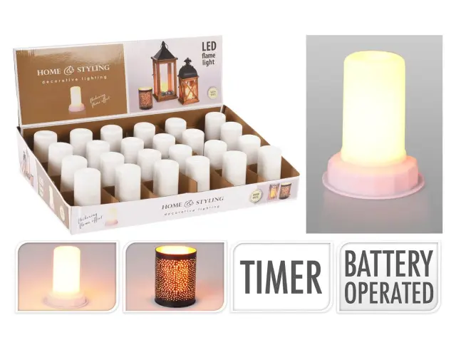 Διακοσμητικό Κερί LED Home & Styling με διαστάσεις 7.5x7.5x9.5cm ANX002000