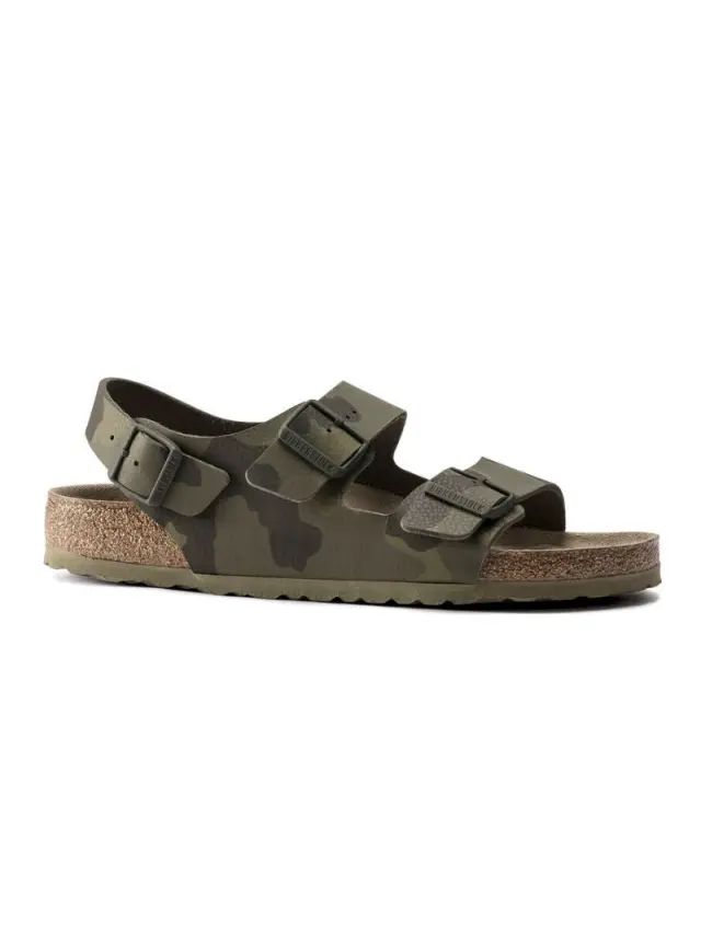 Birkenstock Πέδιλα Unisex Birko-Flor(ανθεκτικό υλικό της Birkenstock-επιτρέπει την επαφή με το νερό) Πράσινο BIR/MILANO SOFT 1018780 GREN 3