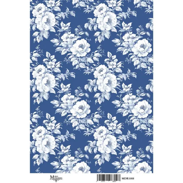 Ριζόχαρτο Maja's Memories, 30x42cm, Blue Floral Background, MDR1088