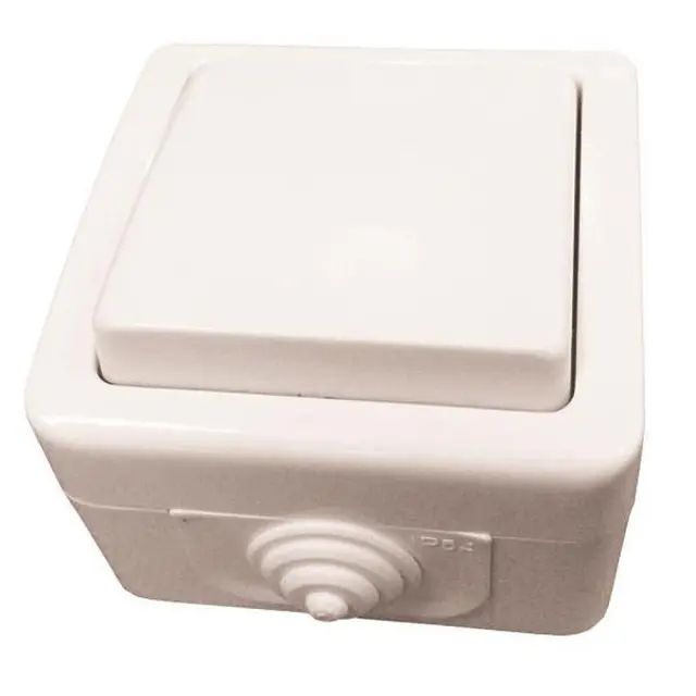 Διακόπτης Εξωτερικός A/R Λευκό IP54 EUROLAMP 147-12211