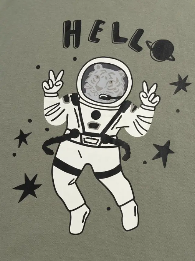 Παιδική Μπλούζα για Αγόρια Astro Tiger ΠΡΑΣΙΝΟ 2