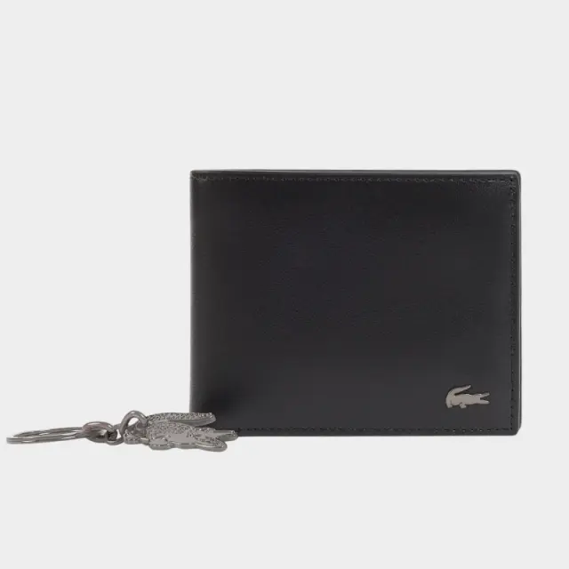 Σετ Πορτοφόλι + Μπρελοκ Lacoste NH5407FG-000 Μαύρο - ONESIZE