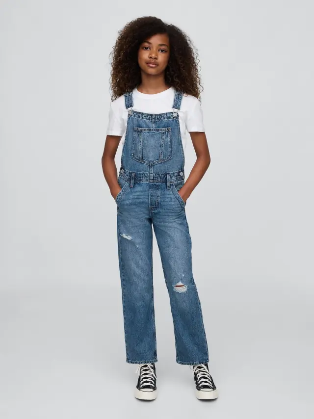 Παιδική Τζιν Σαλοπέτα Loose Medium wash