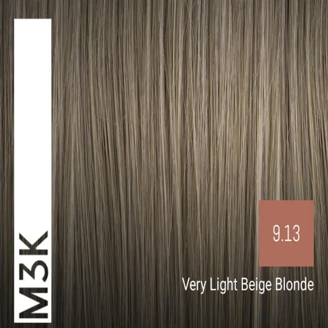 Sensus M3K Permanent Hair Color 9.13 Very Light Beige Blonde 100ml - (μόνιμη βαφή πολύ ανοιχτό μπεζ ξανθό) 2