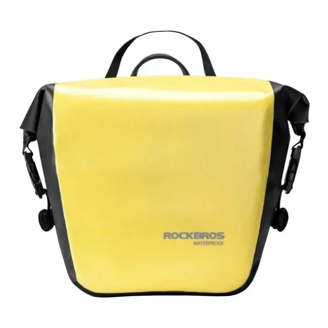 Rockbros AS-003-1Y Waterproof Bicycle Bag with Shoulder Strap Front/Rear Mounting 10-14L Yellow