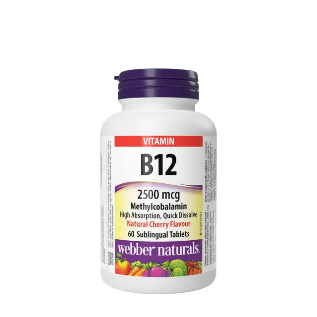 Webber Naturals Vitamin B12 Methylcobalamin 2500 mcg