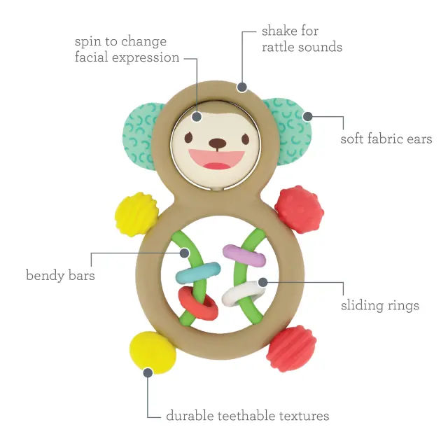 INFANTINO Busy Lil' Sensory Rattle 2