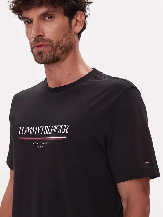 Tommy Hilfiger Ανδρικό Μαύρο T-Shirt Μαύρο 2