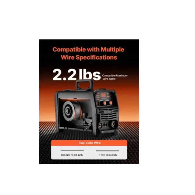 Ηλεκτροκόλληση Vevor MIG 130Amp 3-σε-1 Flux Core MIG/Stick/Lift TIG 2