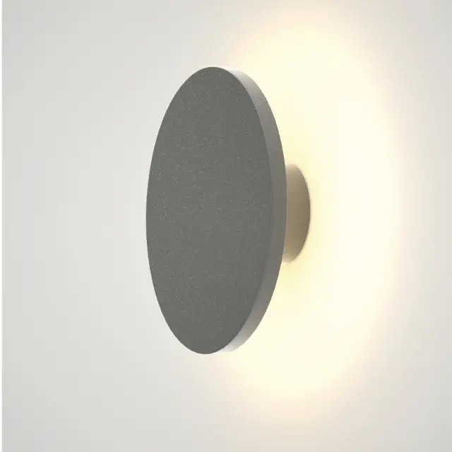 it-Lighting Geneva LED 8W 3CCT Outdoor Wall Lamp Grey D:17cmx5.5cm (80201130)