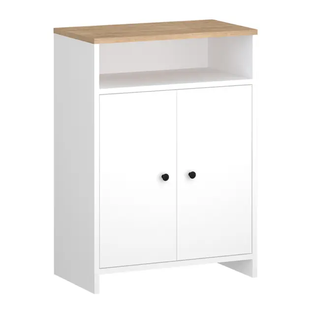 Παπουτσοθήκη - Ντουλάπι Efsun Megapap χρώμα λευκό - sapphire oak 62x35x86εκ. 3