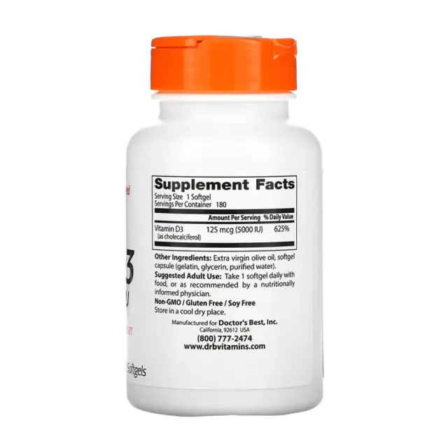 Doctor's Best Vitamin D3 5000 IU 2