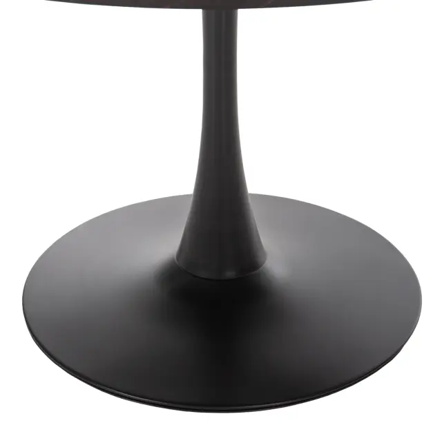 ΤΡΑΠΕΖΙ ΤΡΑΠΕΖΑΡΙΑΣ FB99421.12 ΣΤΡΟΓΓΥΛΟ BLACK MARBLE Φ90x74Υεκ. 3