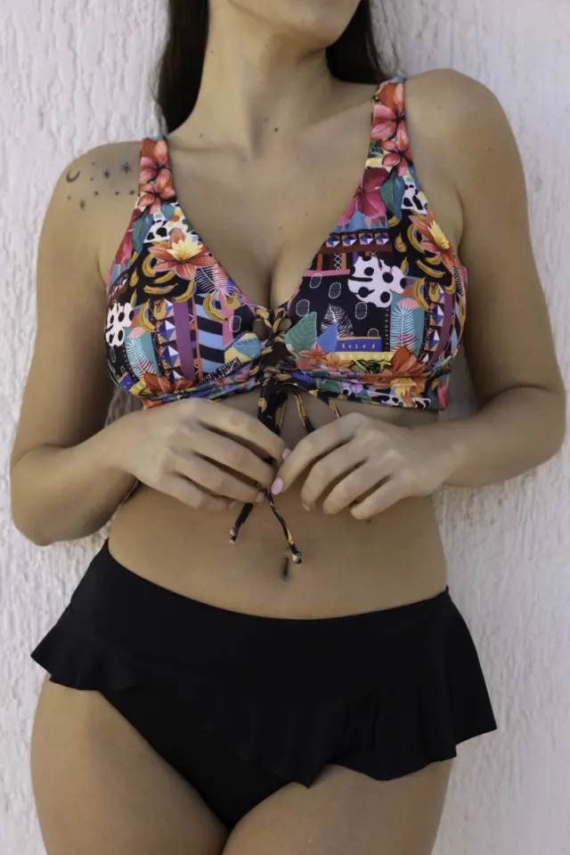 Top μαγιό plus size διπλής όψεως