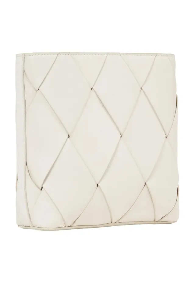Calvin Klein Γυναικεία Τσάντα Woven Square Crossbody Λευκή 2