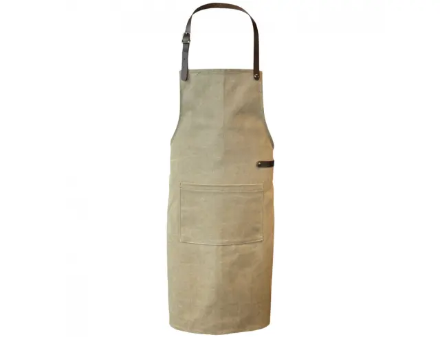 Ποδιά Λαιμού από Καμβά Doxx Amsterdam Washed Canvas Apron με ρυθμιζόμενα λουράκια και διαστάσεις 82x66cm - GreenC.AP-001-GREEN