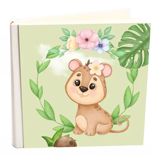 Άλμπουμ my album Lion 2 boho style με ριζόχαρτο 35x35cm και κουτί άλμπουμ