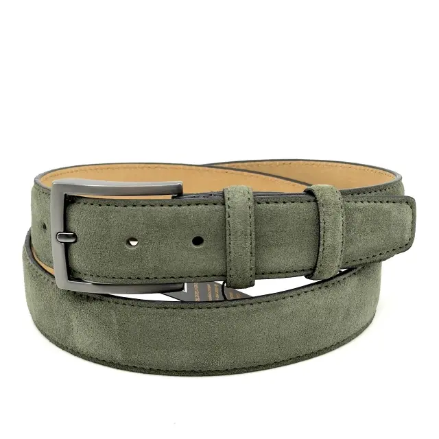 Πράσινη Δερμάτινη Ζώνη Nubuck Suede 3,5 cm - 110cm 3