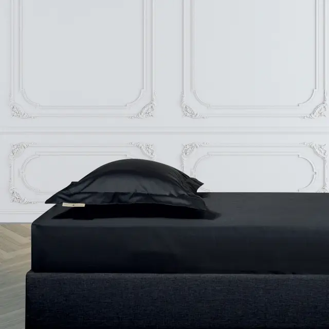 Σεντόνι King Size 180x200+35 Cozy Greenwich Polo Club Black 2259 Με Λάστιχο100% Βαμβακοσατέν