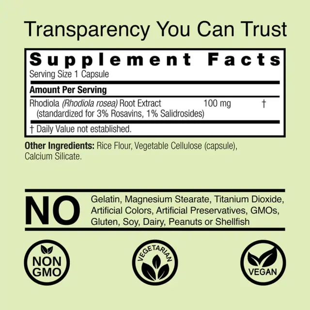 Nature's Answer Rhodiola Root 2