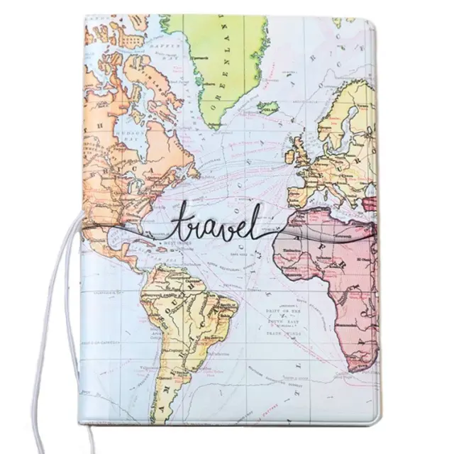 Passport & Credit Card Case Θήκη Καρτών και Διαβατηρίου -Travel World Map ΟΕΜ