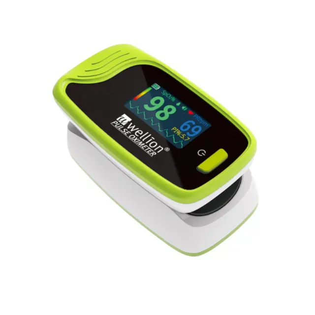 Wellion Pulse Oximeter Παλμικό Οξύμετρο Δακτύλου Πράσινο 1 τεμάχιο