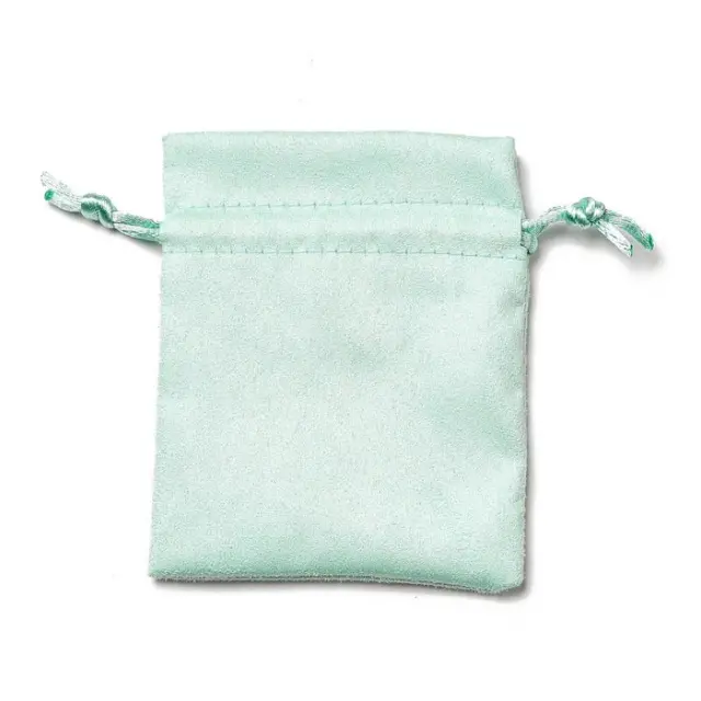 Πουγκί από Βελούδο 10x8cm, Aquamarine - 4τεμ