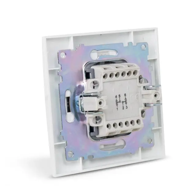 Entac 106+6 Arnold Recessed alternative switch White 15.005.0102 2