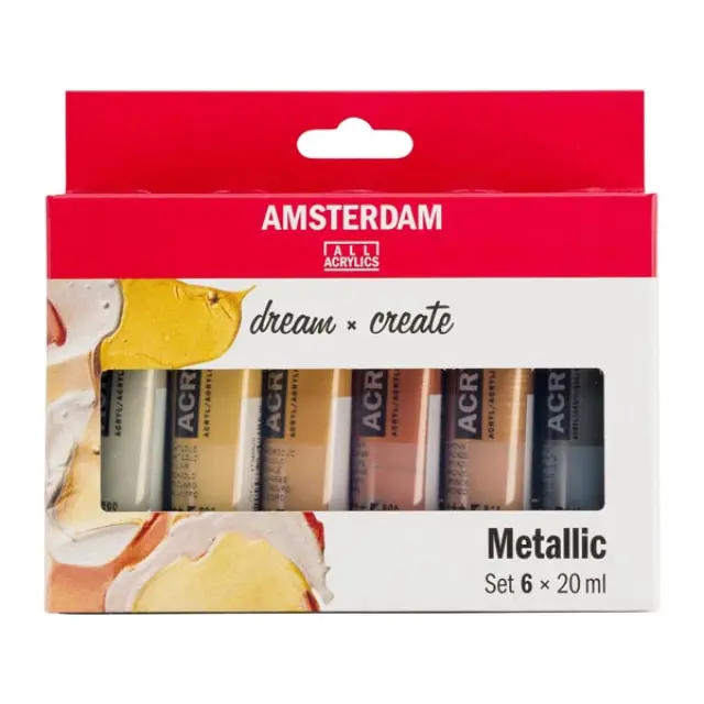 Σετ Ακρυλικά Talens Amsterdam, Μεταλλικά 6 Χρώματα x 20ml