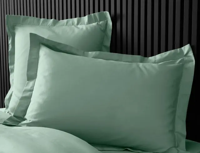 Μαξιλαροθήκη Percaline Douceur d'intérieur από βαμβάκι περκάλι 78TC, με ραφή Oxford και διαστάσεις 50x70cm - Lime Green 1644615 3