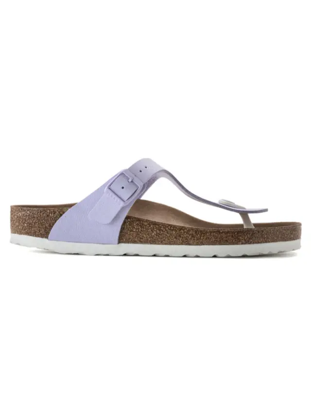 Birkenstock Σαγιονάρες Γυναικείο Birkibuck(ανθεκτικό υλικό της Birkenstock-επιτρέπει την επαφή με το νερό) Μωβ BIR/GIZEH VEGAN 1022596 LAVENDE 3