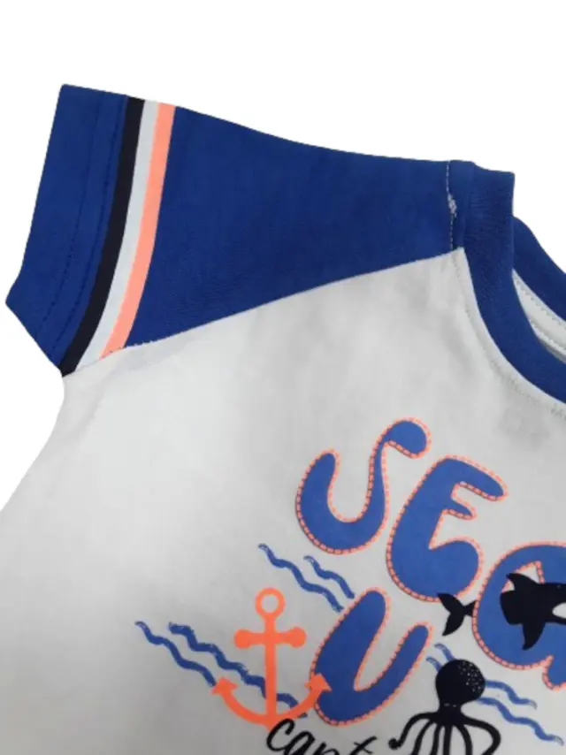 T-shirt Μπλουζάκι Sea U Captain Venere White Blue 8010659 - 12 M (80cm) 3