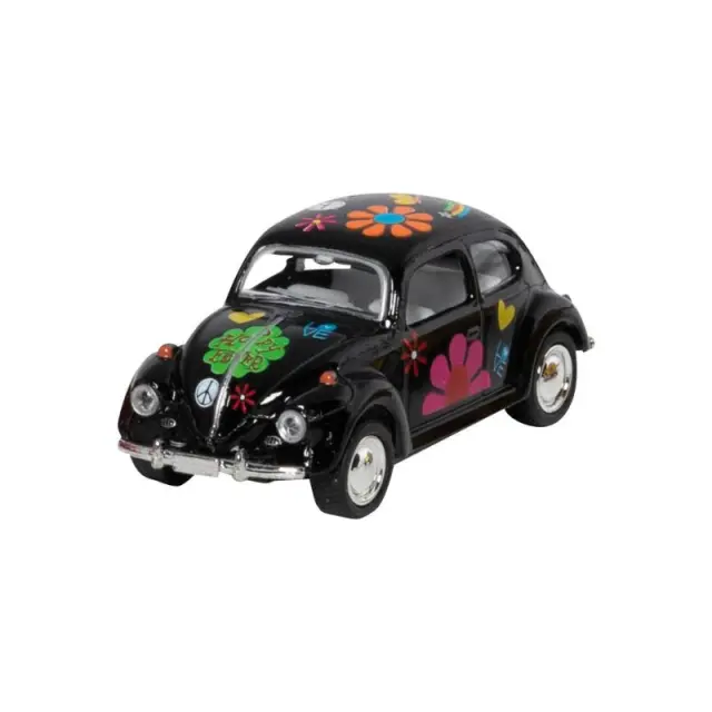 Goki VW Classical Beetle Σκαραβαίος 1967 με σχέδια 1:64 6,5cm (3+ ετών) 12088 Μαύρο
