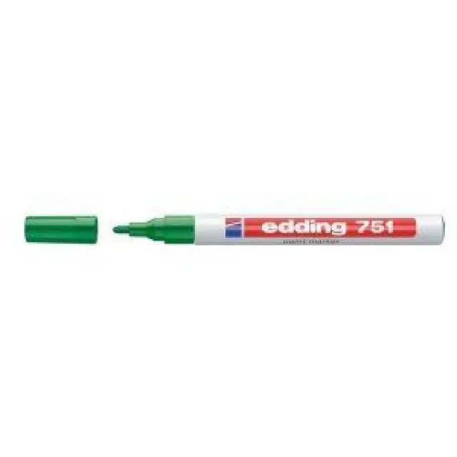 Μαρκαδόρος ανεξίτηλος Edding 751 στρογγυλή μύτη 1-2mm πράσινο