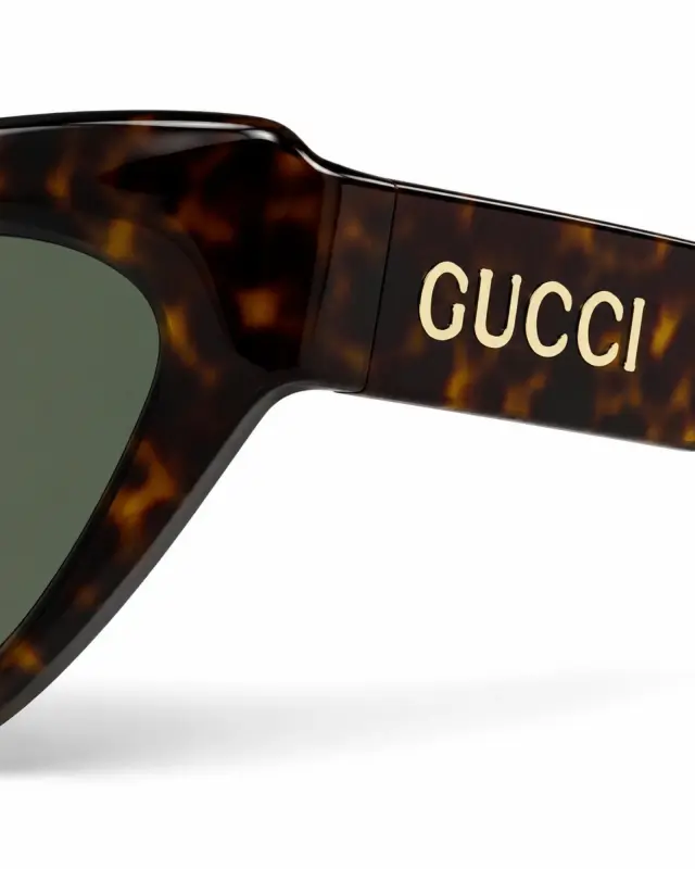 Gucci GG1294S 004 Γυναικεία Havana Cat-Eye Γυαλιά Ηλίου με Πράσινους Φακούς - 57-14-130 2