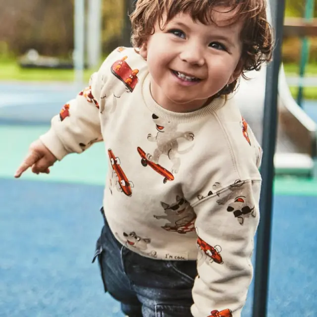 Baby 6 μηνών έως 4 ετών Φούτερ σταμπωτο σέπια - 12M