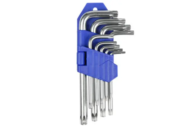 Torx wrench set short 9 pieces profi