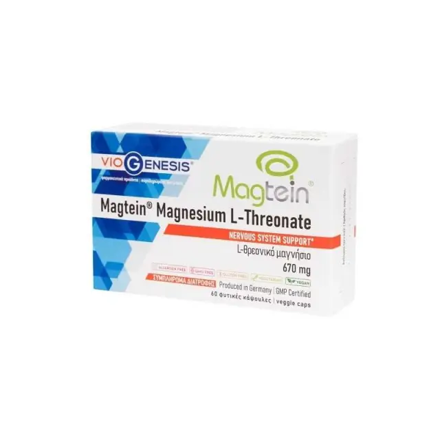 Viogenesis Magtein® Magnesium L-Threonate 670mg 60 Φυτικές Κάψουλες