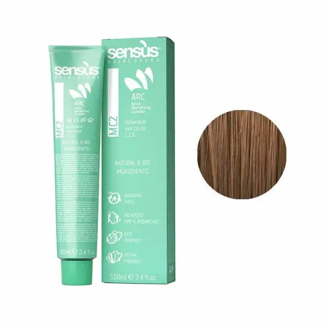 Sensus MC2 Permanent Hair Color 8.3 Light Golden Blonde 100ml - (μόνιμη βαφή χωρίς αμμωνία ανοιχτό ξανθό ντορέ)
