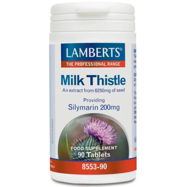 Lamberts Milk Thistle 8500mg Συμπλήρωμα Διατροφής με Γαϊδουράγκαθο για την Προστασία Ήπατος & για Αποτοξίνωση, 90 Ταμπλέτες