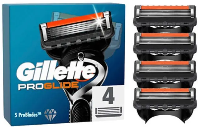 Gillette | Proglide Ανταλλακτικές Κεφαλές Ξυριστικής Μηχανής 5 Λεπίδων | 4τμχ