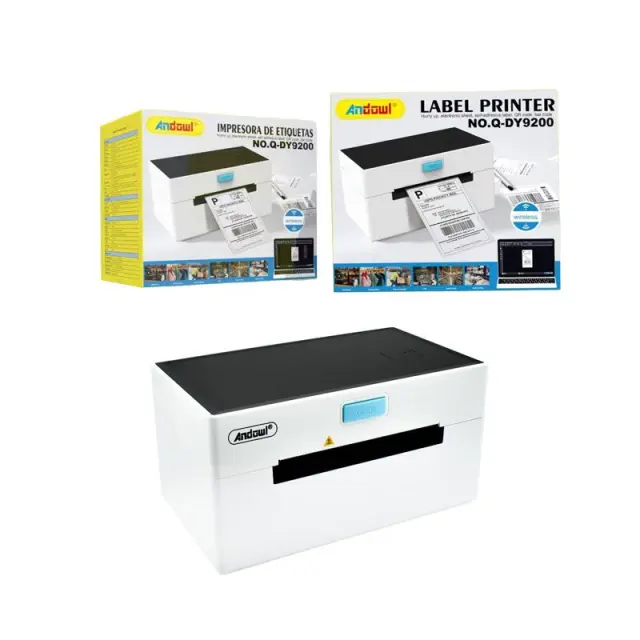 Andowl Ασύρματος θερμικός εκτυπωτής 104mm 203DPI με USB/LAN/Bluetooth Q-DY9200 - Label Printer 075698