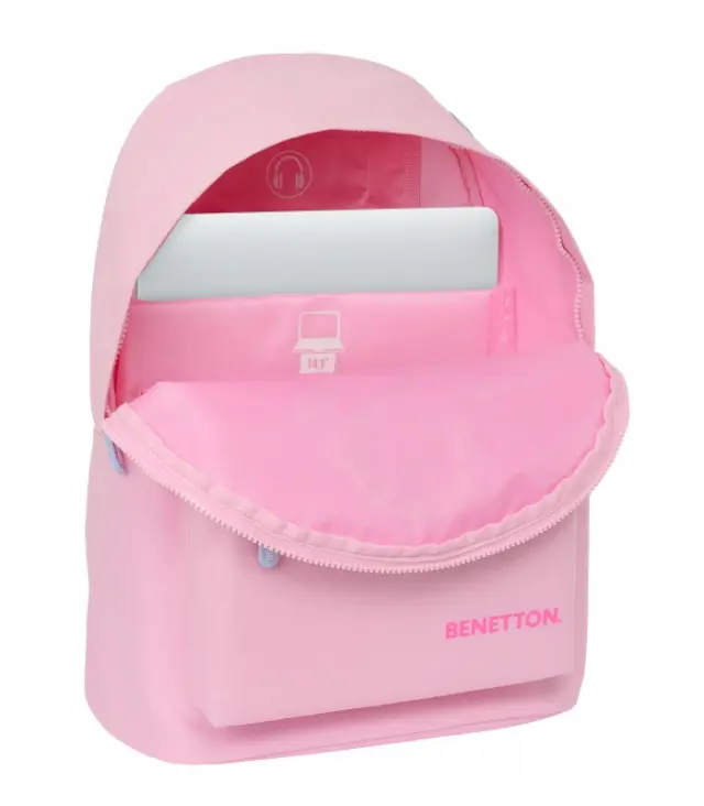 Σακίδιο πλάτης Pink (31x41x16) Benetton 2
