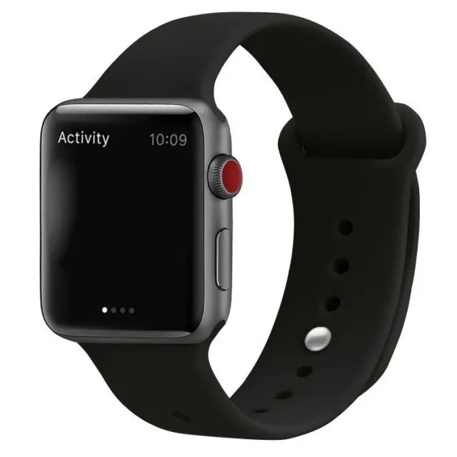 Λουράκι Σιλικόνης για Apple Watch 42/44/45/46/49mm- Black OEM